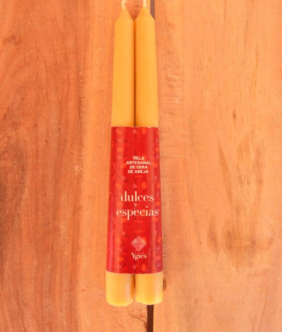 Vela de cera de abeja de dulces y especies